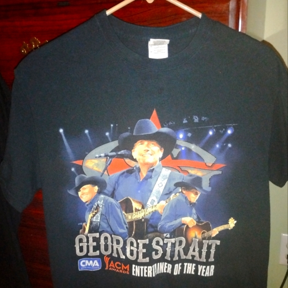 George Strait Black Graphic T-Shirt